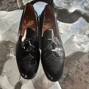 13D !!  Stylish Black Leather Men's Loafers by Dacks 13D black brogues  slip ons